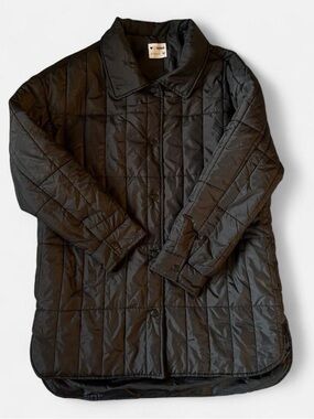 Ci Sono Black Quilted Puffer Shirt Jacket